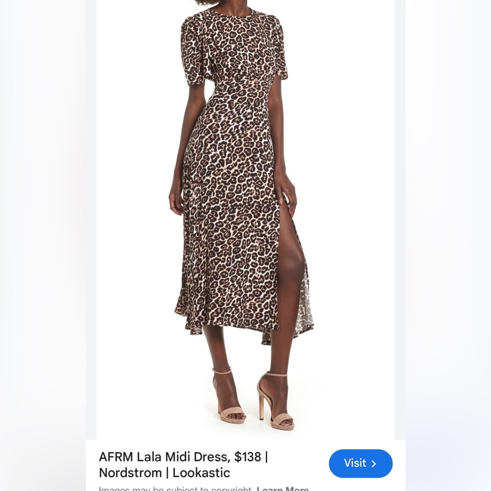 AFRM Leopard Print Maxi dress